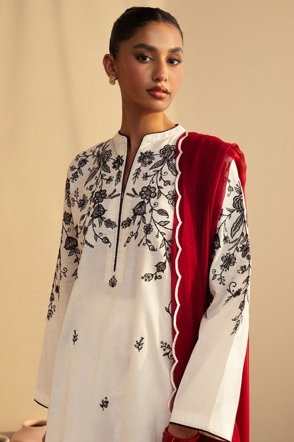 3-PC LAWN EMBROIDERED SUIT SR - 499