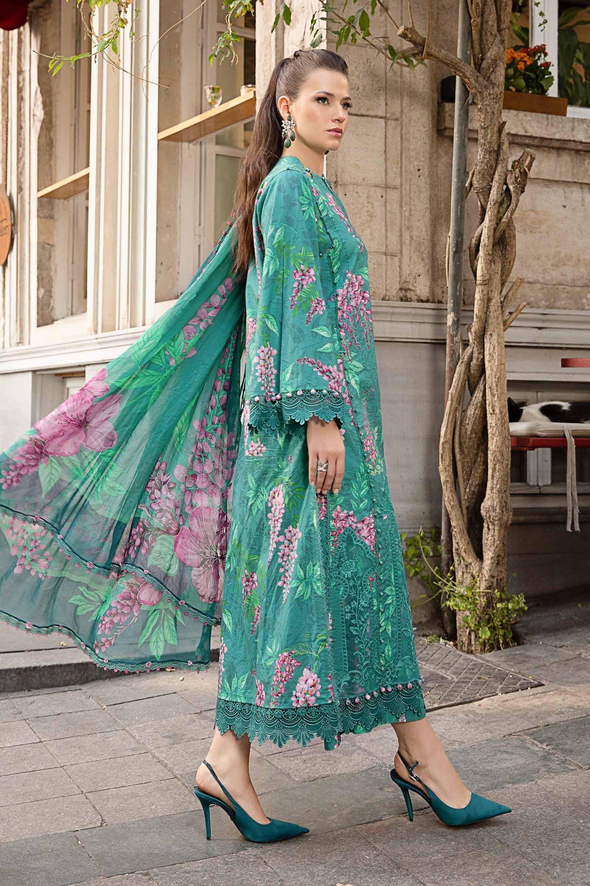 3PC DIGITAL PRINTED KHADDAR DRESS RO - 434