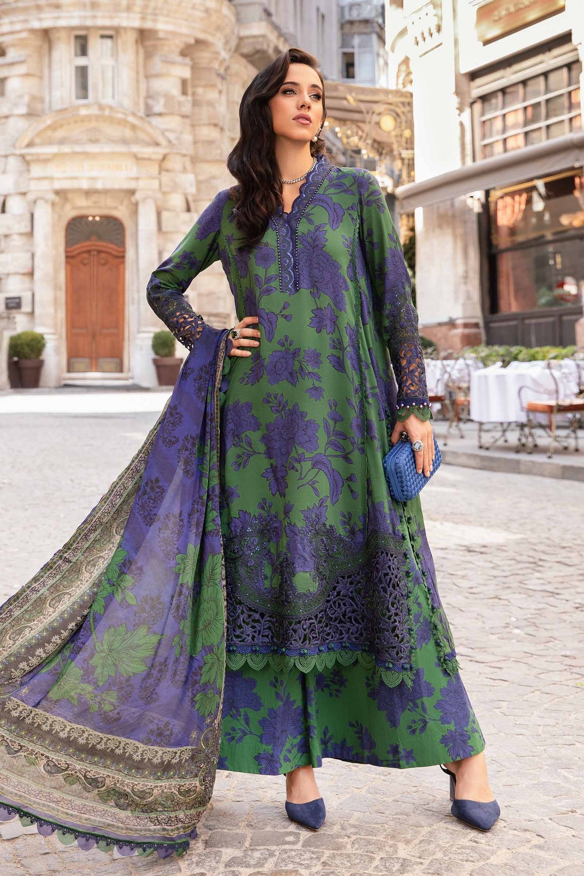 3PC DIGITAL PRINTED KHADDAR DRESS RO - 438