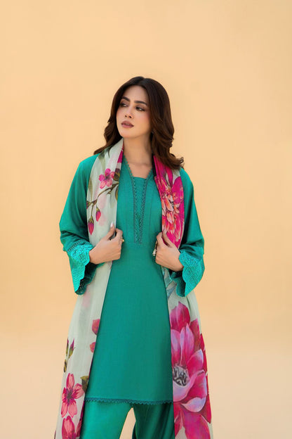 3PC LAWN EMBROIDERED SUIT SR - 495