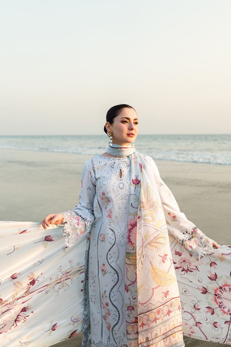 3PC EMBROIDERED LAWN SUIT SR - 520