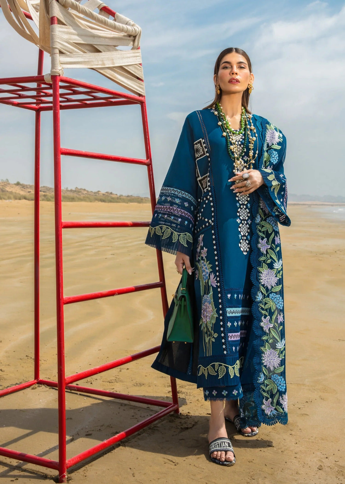 3PC EMBROIDERED LAWN SUIT - SR-150