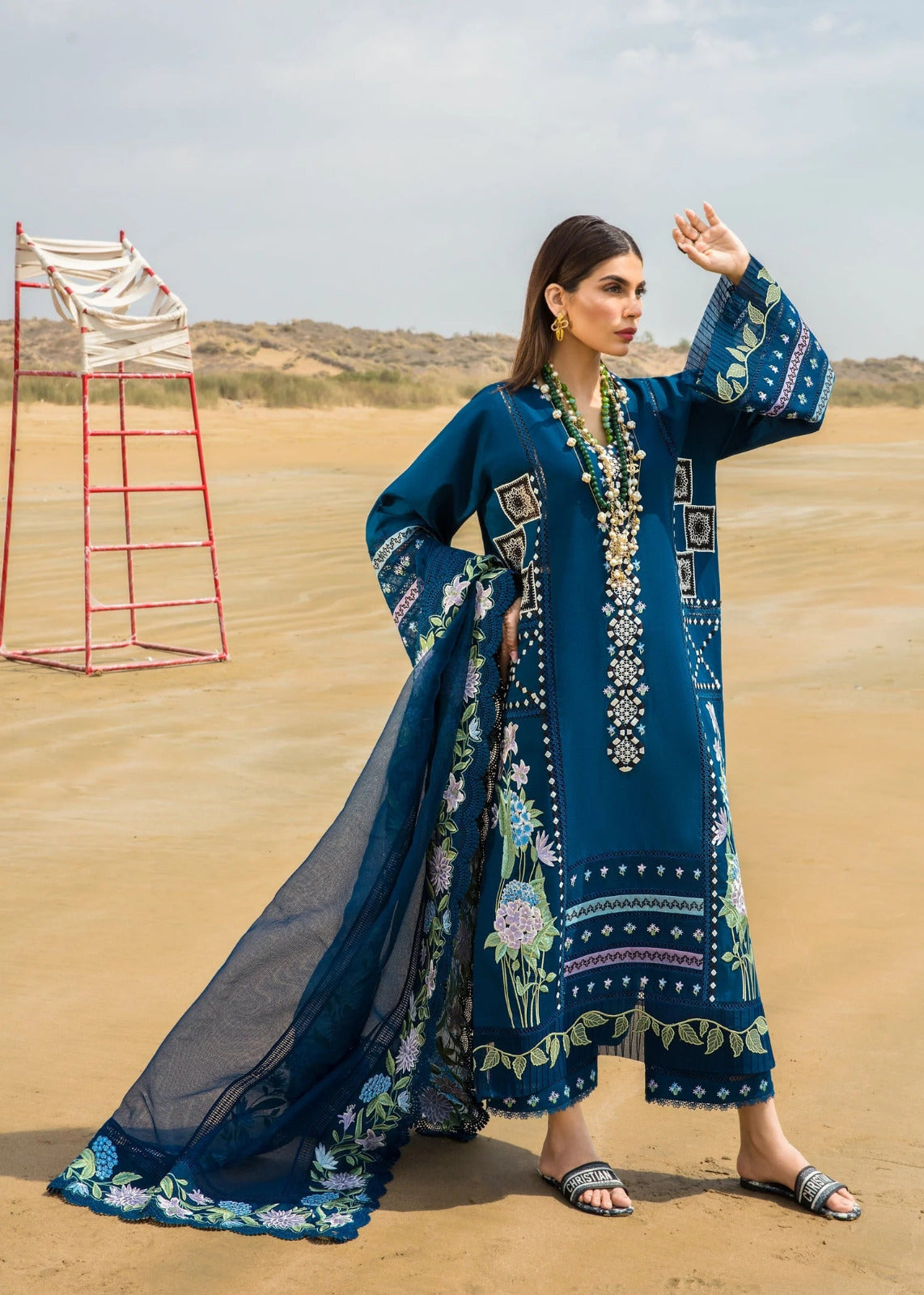 3PC EMBROIDERED LAWN SUIT - SR-150