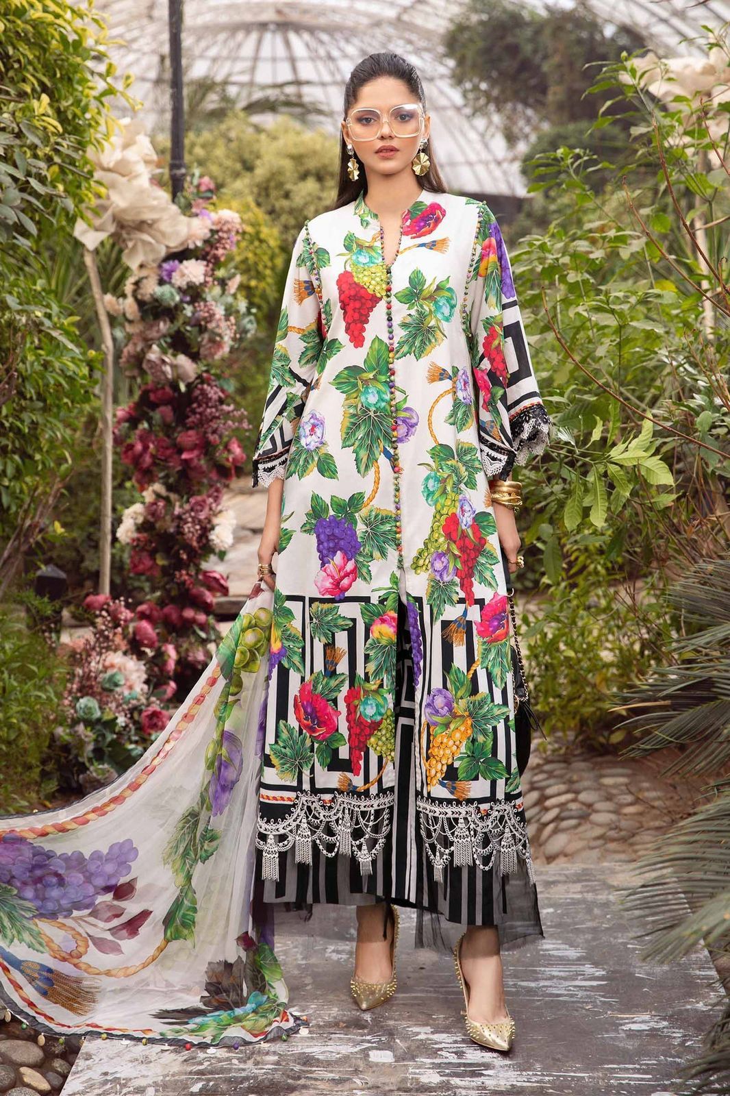 3PC DIGITAL PRINTED LAWN - RO-139