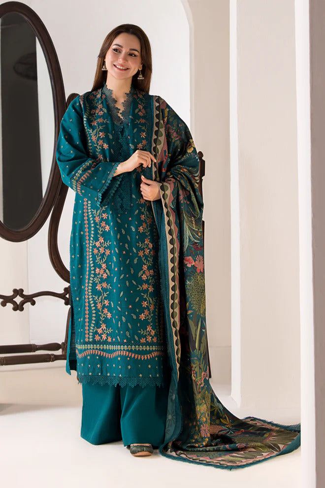 3PC EMBROIDERED LAWN SUIT  - SR-454