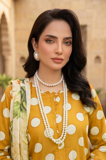 3PC PRINTED LAWN SUIT SR-121