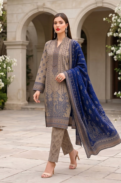 3PC PRINTED LAWN SUIT SR-113