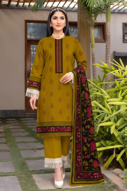 3PC PRINTED LAWN SUIT SR-129