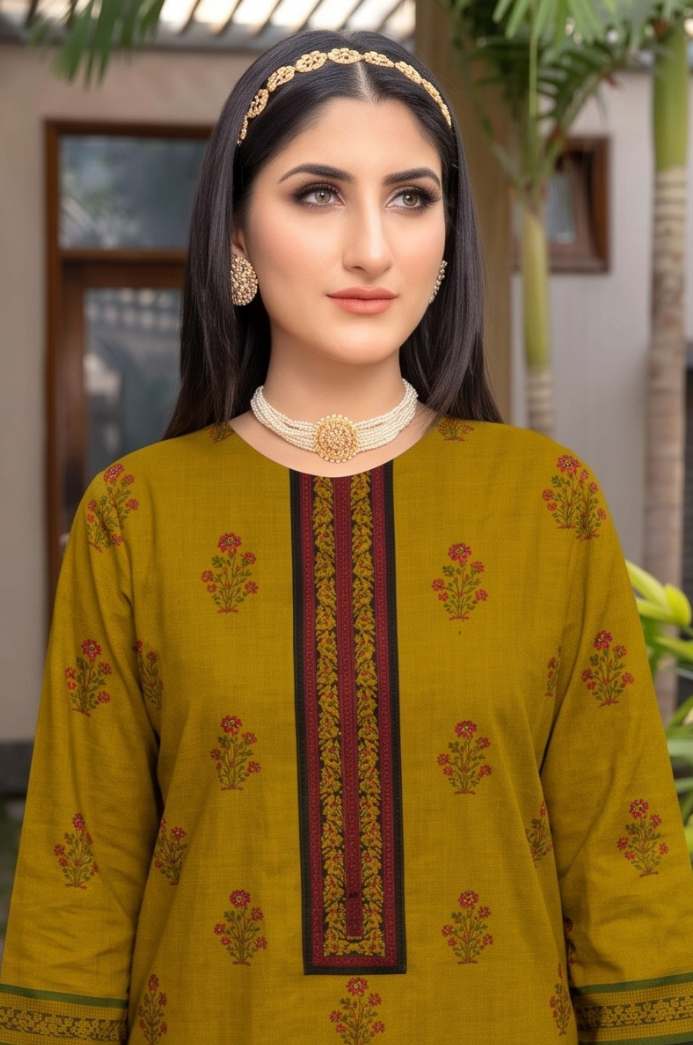 3PC PRINTED LAWN SUIT SR-129