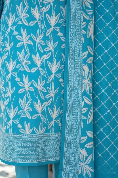 3PC PRINTED LAWN SUIT SR-111