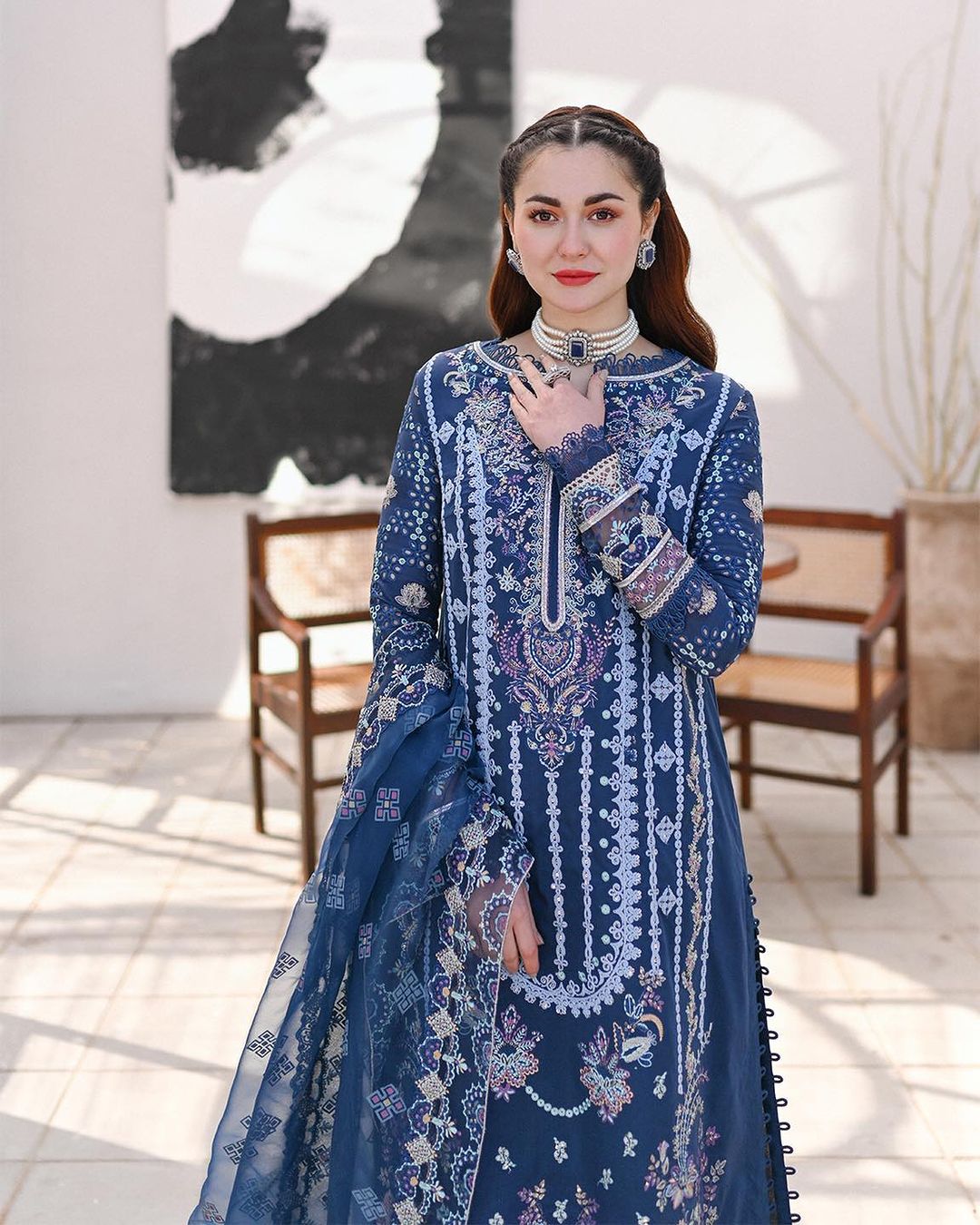 3PC EMBROIDERED LAWN SUIT - SR-181