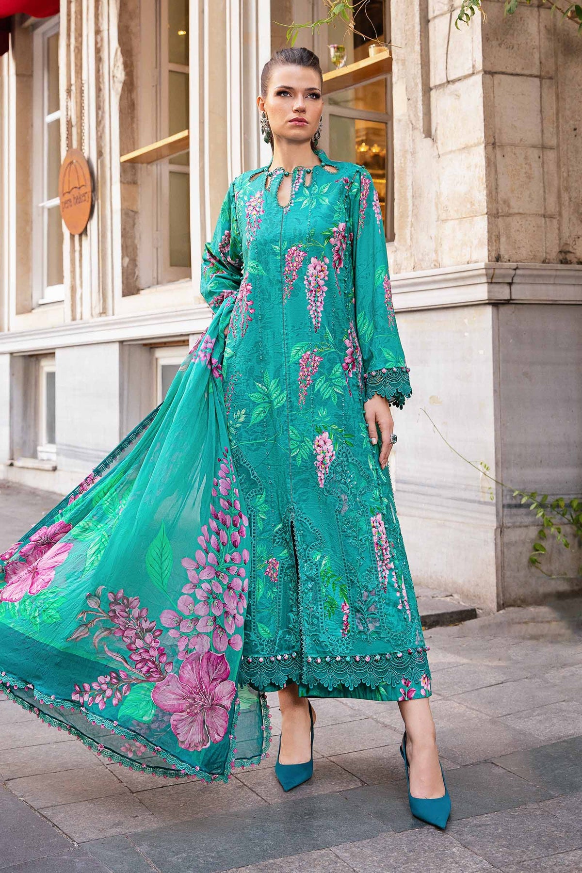 3PC DIGITAL PRINTED KHADDAR DRESS RO - 434