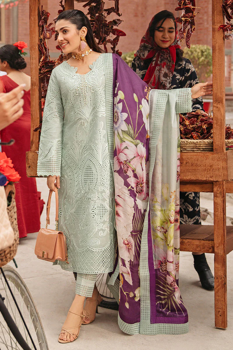 3PC EMBROIDERED LAWN SUIT - RO-87