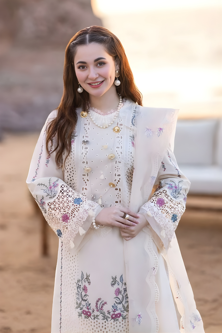 3PC EMBROIDERED LAWN SUIT - SR-315