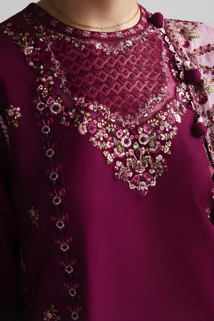 3PC EMBROIDERED LAWN SUIT - SR-662