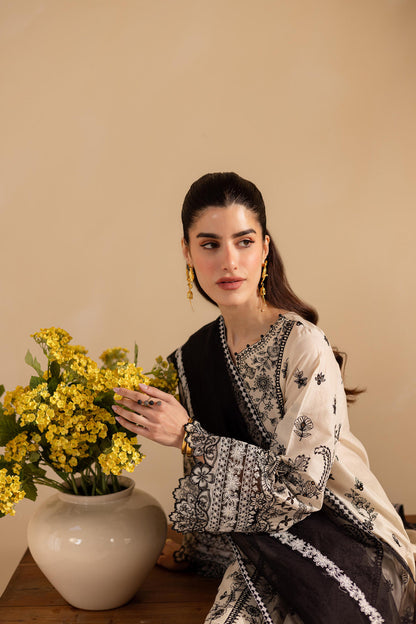 3PC EMBROIDERED LAWN SUIT - SR-666