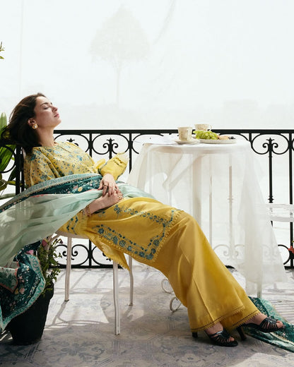 3PC LAWN EMBROIDERED SUIT SR - 502