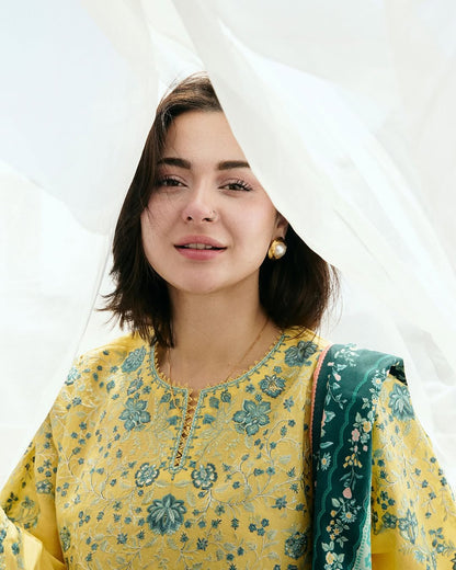 3PC LAWN EMBROIDERED SUIT SR - 502