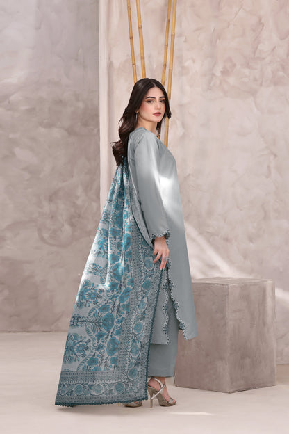 3PC EMBROIDERED LAWN SUIT - SR-771