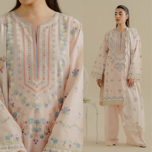 3PC LAWN EMBROIDERED SUIT SR - 503