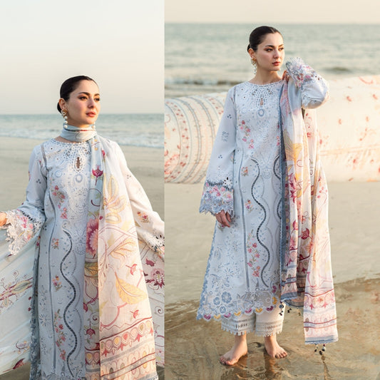 3PC EMBROIDERED LAWN SUIT SR - 520