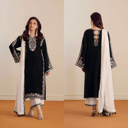 3PC EMBROIDERED LAWN SUIT - SR-694