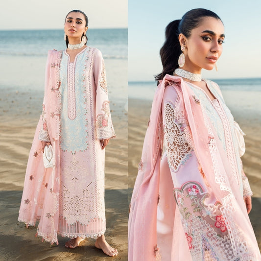 3PC EMBROIDERED LAWN DRESS - SR-468
