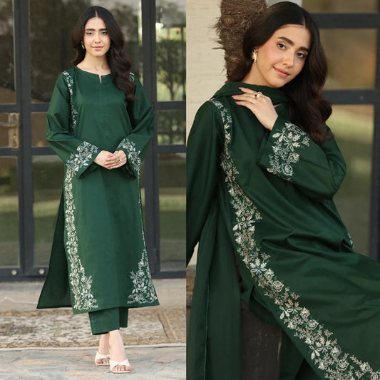 2PC EMBROIDERED LAWN SUIT - SR-443
