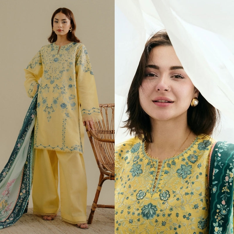 3PC LAWN EMBROIDERED SUIT SR - 502