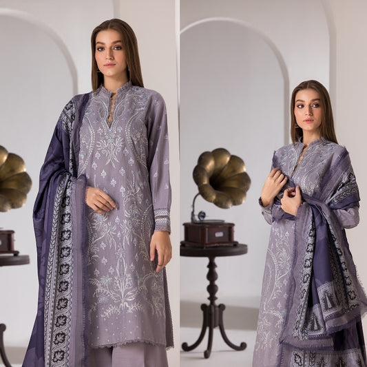 3PC LAWN EMBROIDERED SUIT SR - 506
