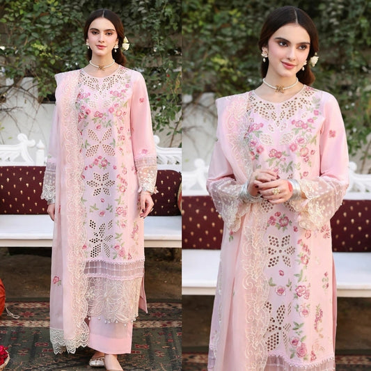 3PC EMBROIDERED LAWN SUIT - SR-514
