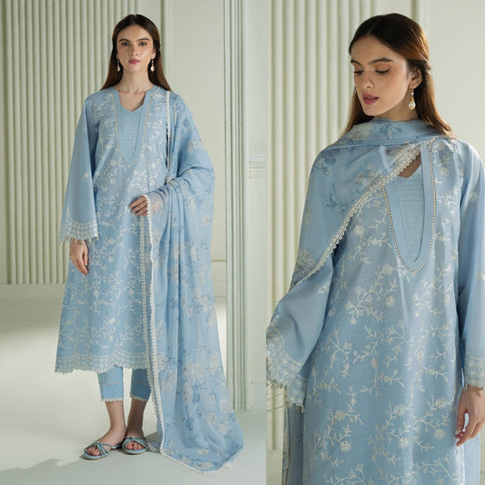 3PC LAWN EMBROIDERED SUIT SR - 513