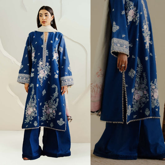 3PC EMBROIDERED LAWN SUIT SR - 510