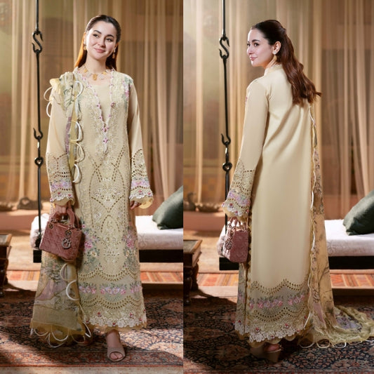 3-PCLAWN EMBROIDERED SUIT SR - 498