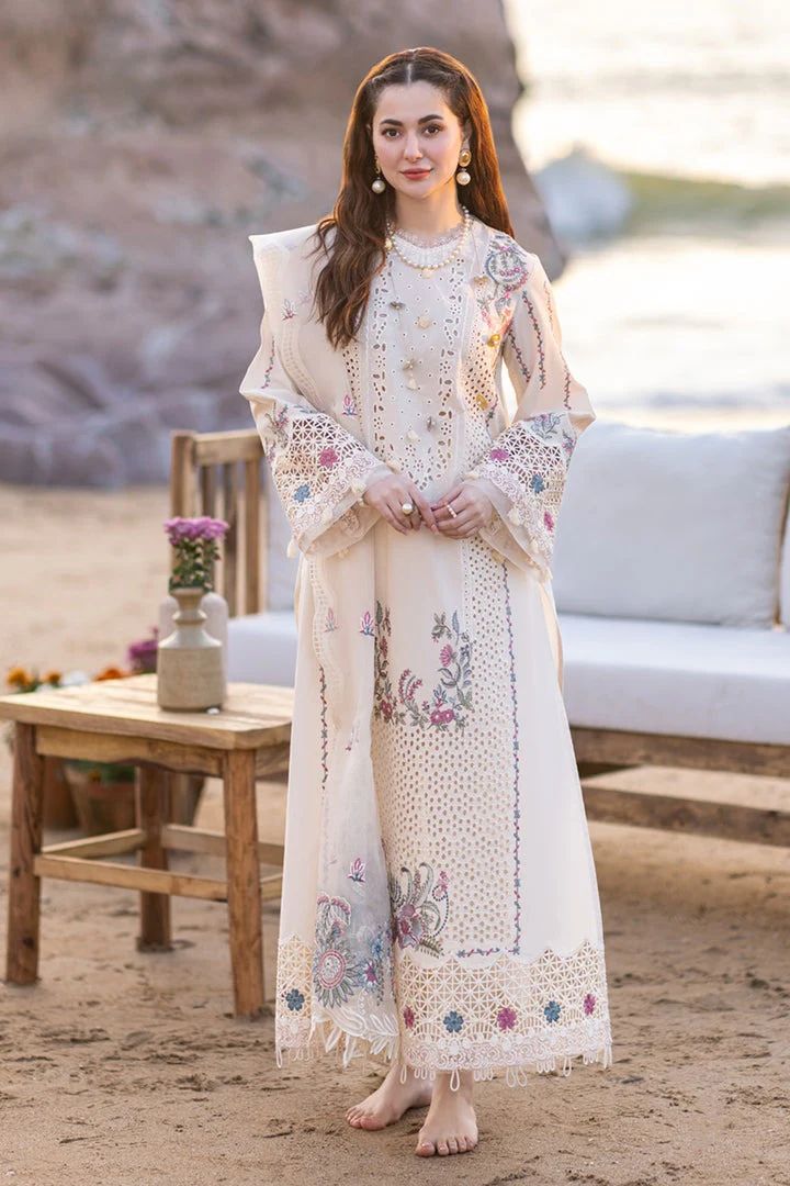 3 PC EMBROIDERED LAWN SUIT  - RO-193