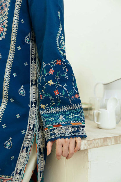 3PC EMBROIDERED DHANAK DRESS RO - 320