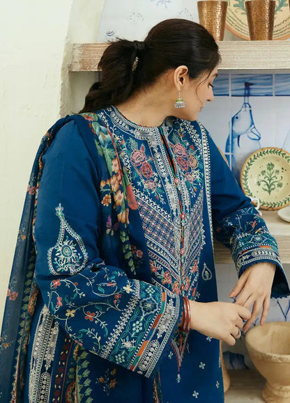 3PC EMBROIDERED DHANAK DRESS RO - 320