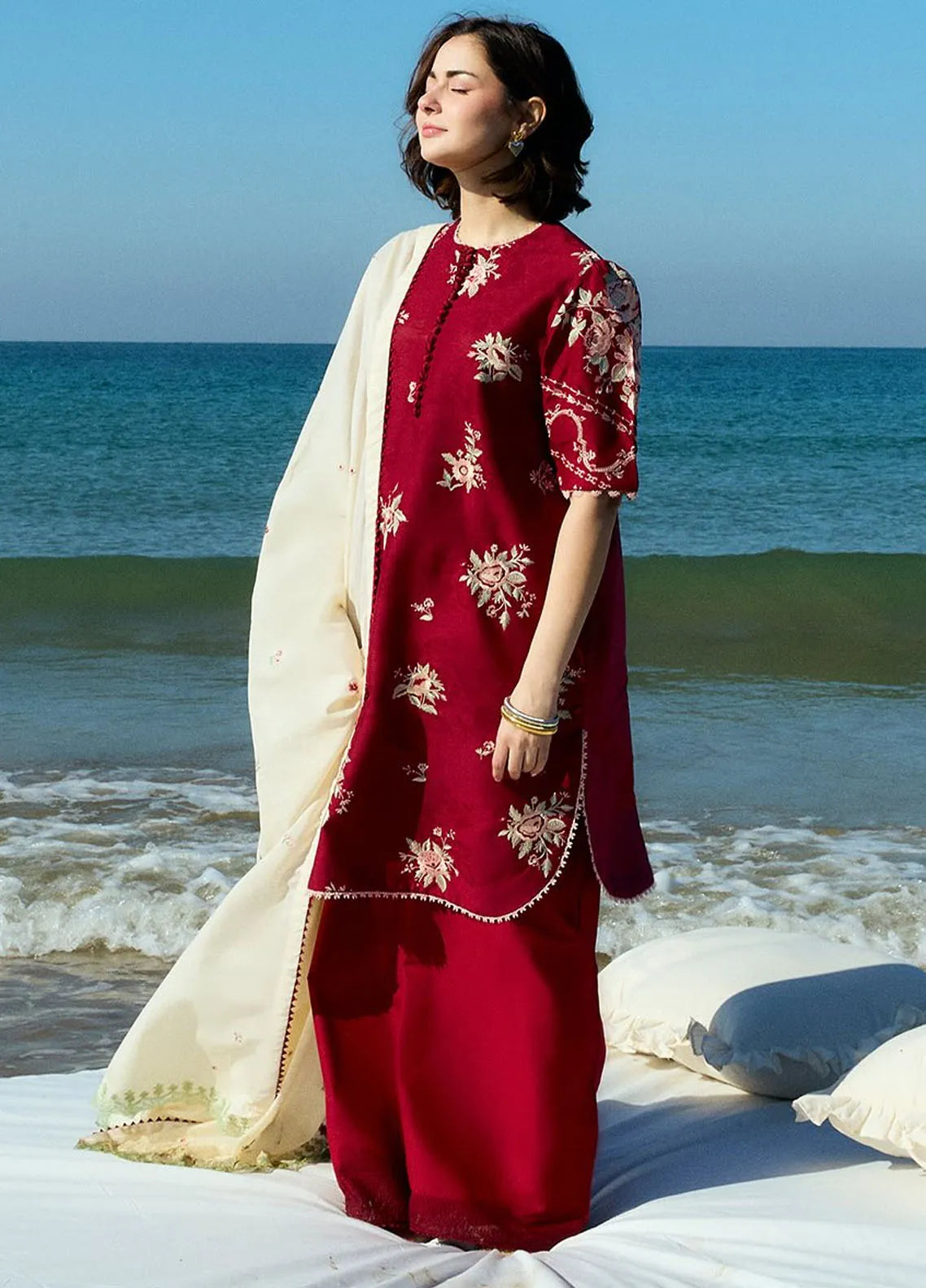 3 PC LAWN EMBROIDRED SUIT SR - 474