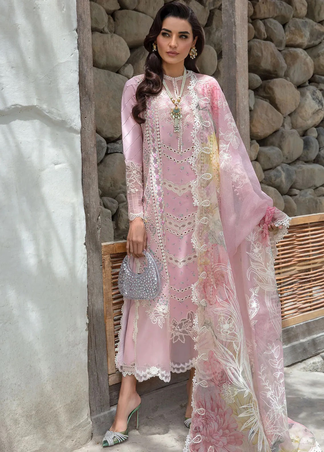 3PC EMBROIDERED LAWN SUIT - SR-480