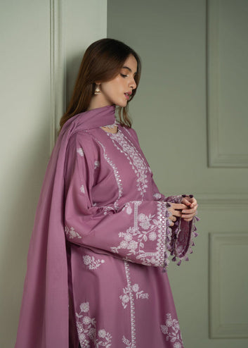 3PC EMBROIDERED LAWN SUIT - SR-759