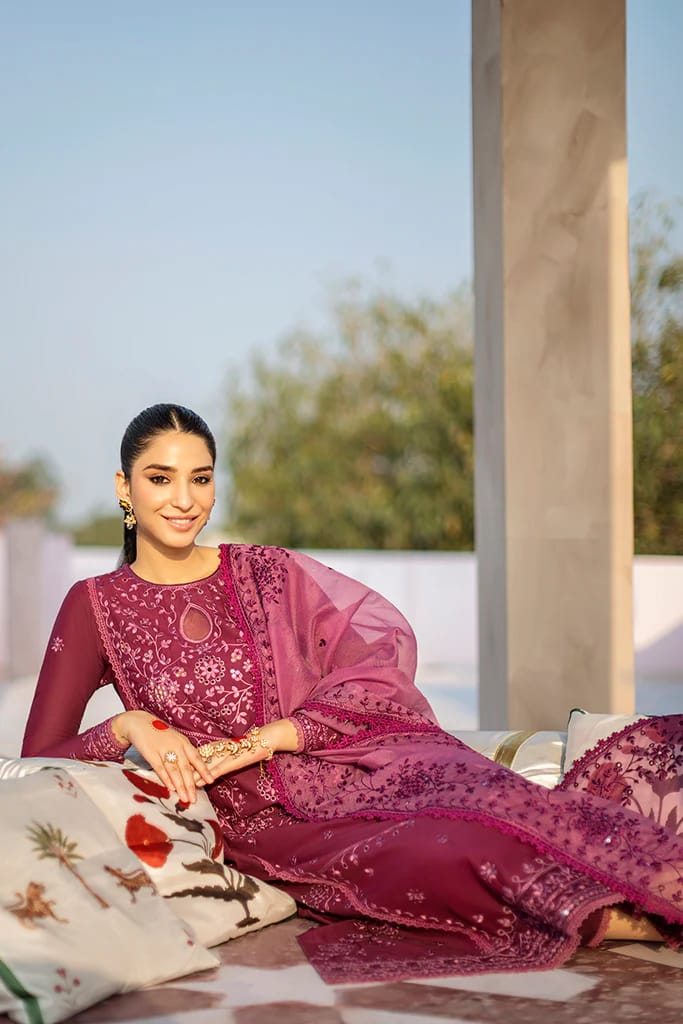 3PC EMBROIDERED LAWN SUIT - SR-53