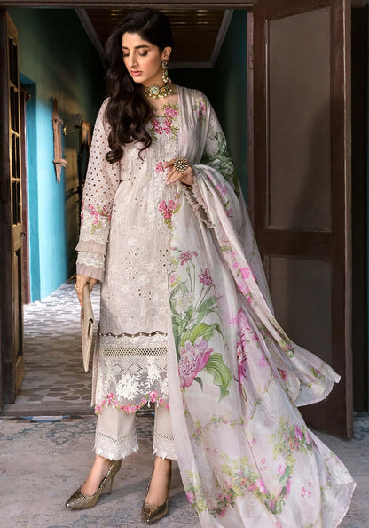 3PC EMBROIDERED LAWN SUIT  - SR-185