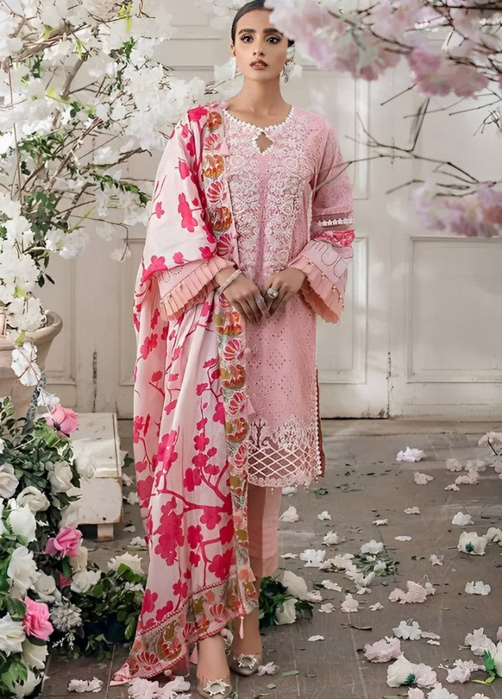 3PC EMBROIDERED LAWN SUIT - RO-166