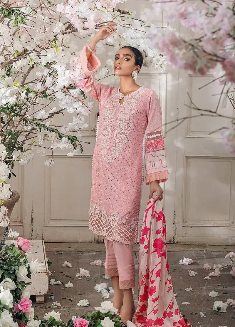 3PC EMBROIDERED LAWN SUIT - RO-166