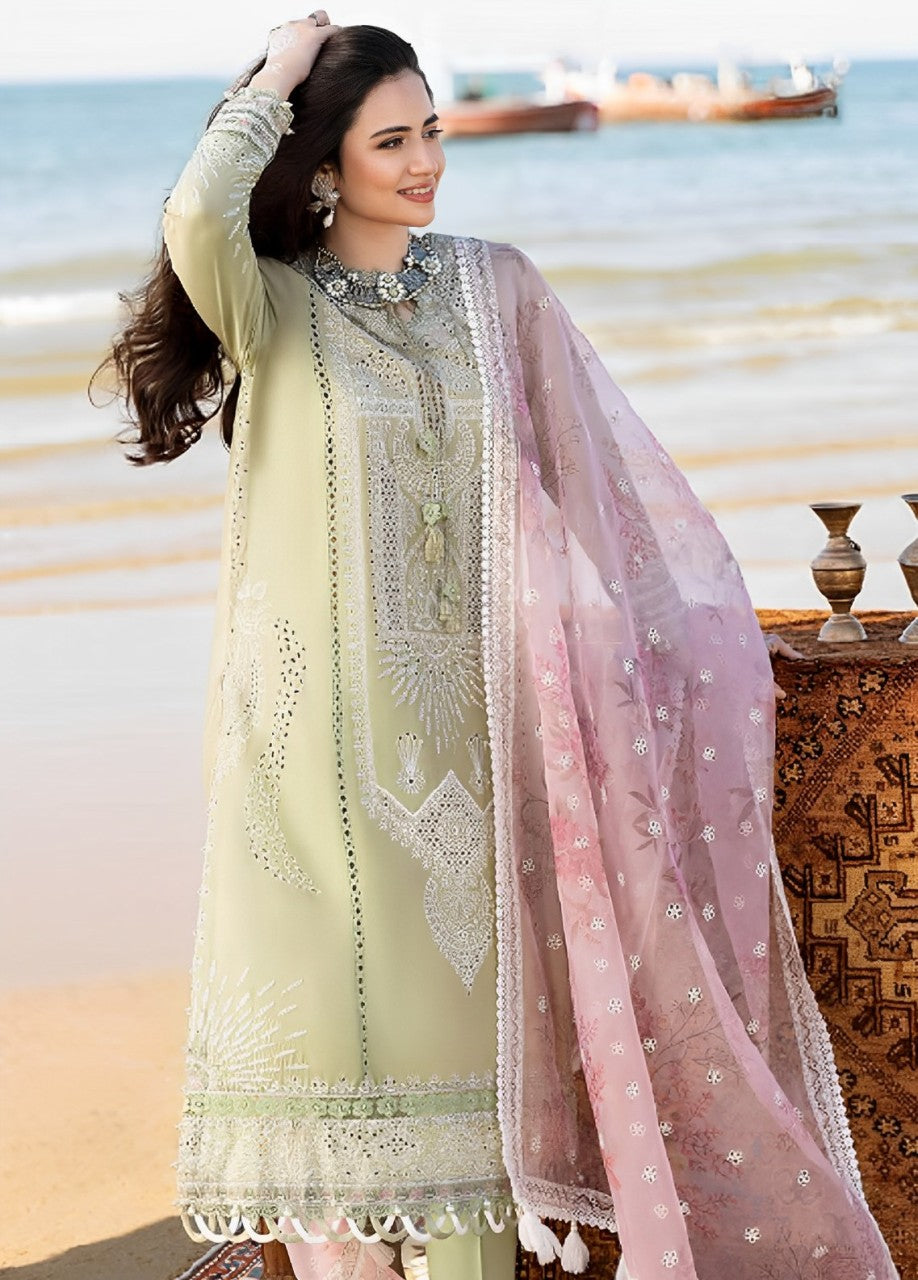 3PC EMBROIDERED LAWN SUIT - RO-141