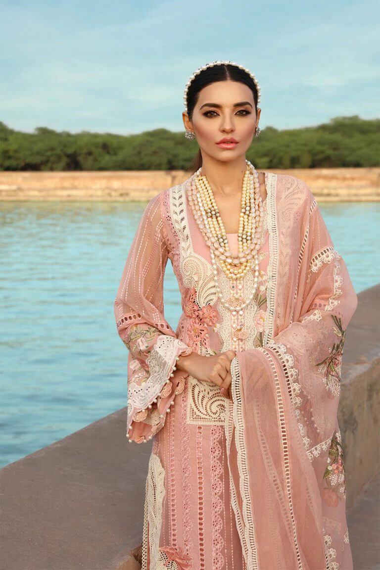 3PC EMBROIDERED LAWN SUIT  - RO-186