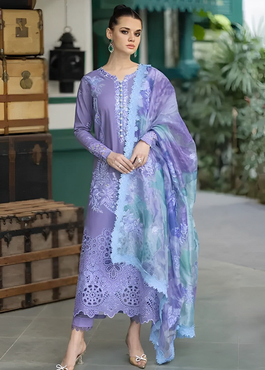 3PC EMBROIDERED LAWN SUIT  - RO-210