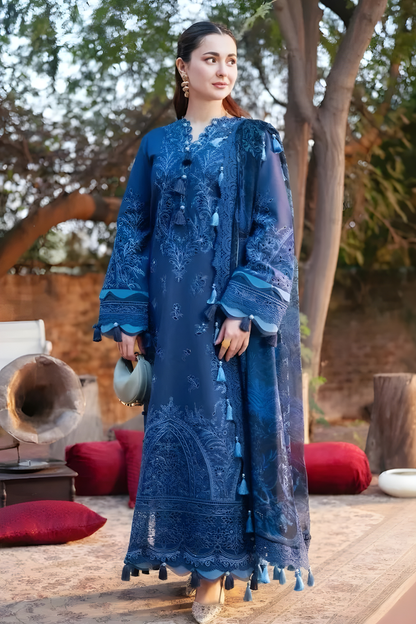 3PC EMBROIDERED LAWN SUIT - SR-658