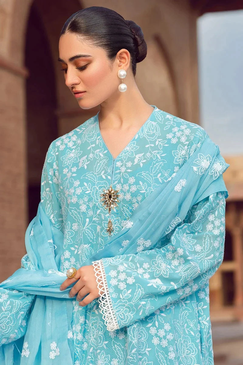 3PC EMBROIDERED LAWN SUIT  - SR-453