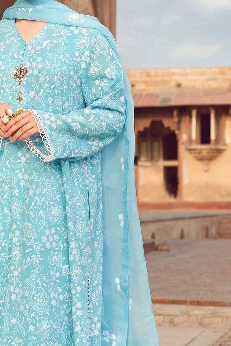 3PC EMBROIDERED LAWN SUIT  - SR-453